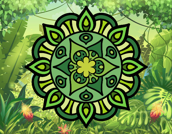 Dibujo Mandala vida vegetal pintado por gabrielaja