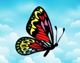 Dibujo Mariposa alas normales pintado por mabs