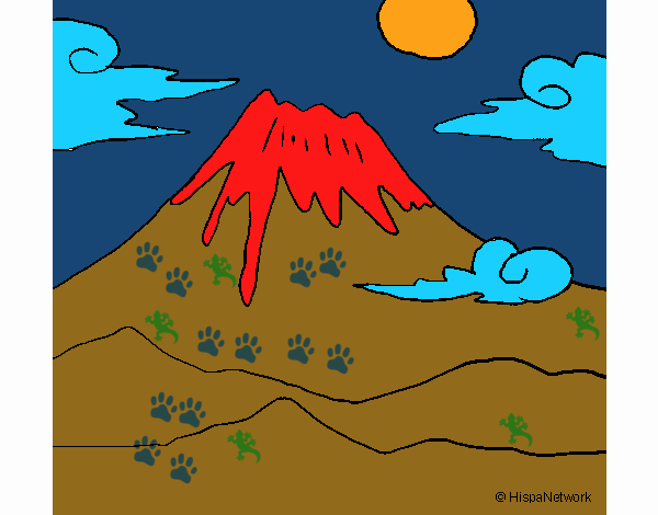 Dibujo Monte Fuji pintado por isimar