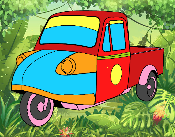 el carro en la selva