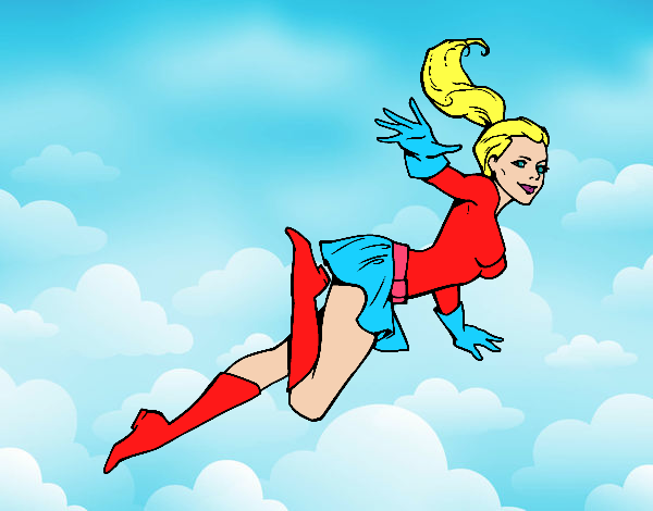 Dibujo Supergirl pintado por JORLA