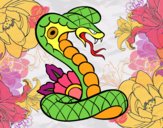 Dibujo Tatuaje de cobra pintado por kikinxita 