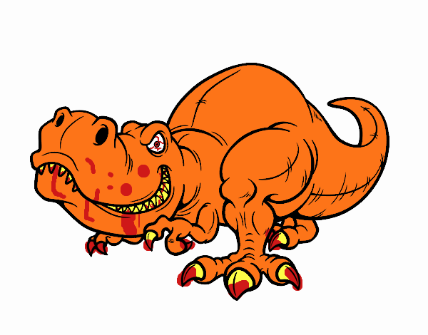 Dibujo Tyrannosaurus Rex pintado por mabs