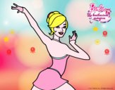 Dibujo Barbie en postura de ballet pintado por MICHLLE
