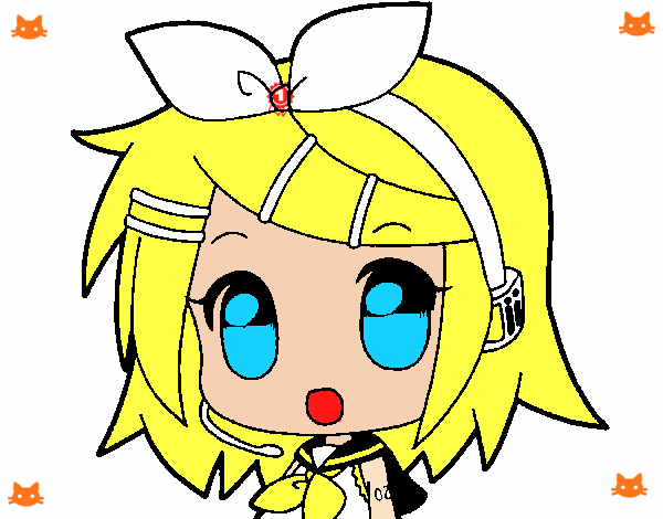 Dibujo Chibi RIN kagamine pintado por ibeba4636