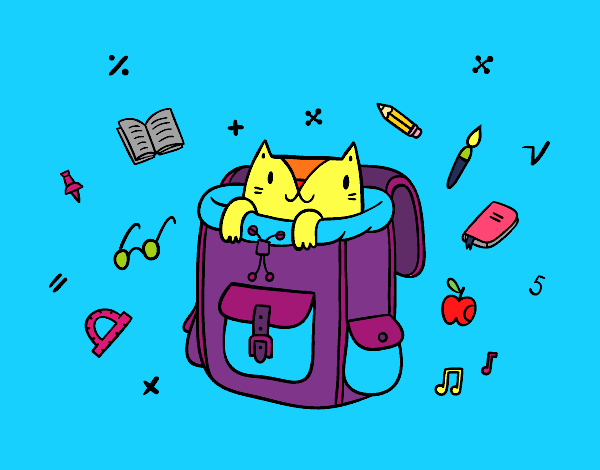 Dibujo Gato dentro de una mochila pintado por gilmagd