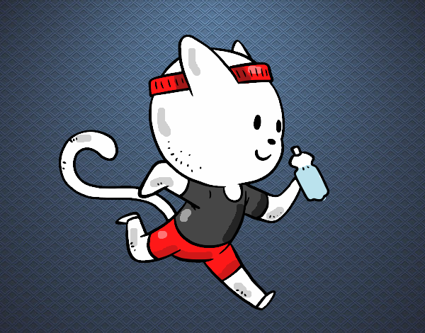 Dibujo Gato runner pintado por annie9000