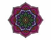 Dibujo Mandala flor de la concentración pintado por danielalo