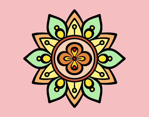Dibujo Mandala flor de loto pintado por Evelyn16