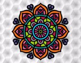 Dibujo Mandala para la concentración mental pintado por cmla