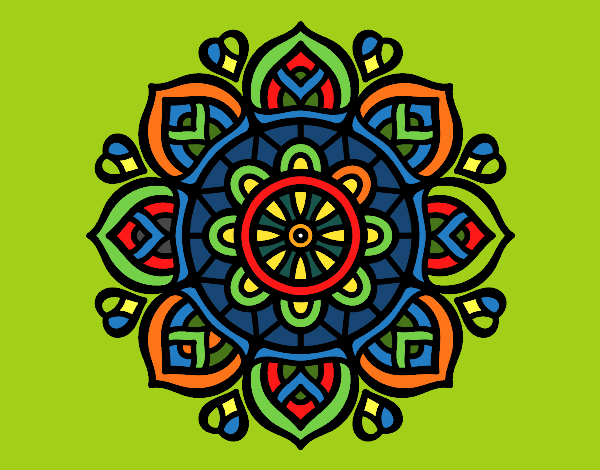 Dibujo Mandala para la concentración mental pintado por coca4