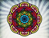 Dibujo Mandala para la relajación mental pintado por CREATIVA4 