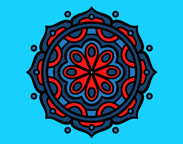 Dibujo Mandala para meditar pintado por coca4