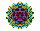 Dibujo Mandala pétalos de flor pintado por cmla