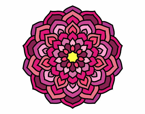 Dibujo Mandala pétalos de flor pintado por Sofinuez