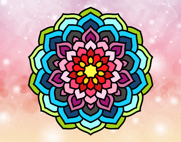 Dibujo Mandala pétalos de flor pintado por CREATIVA4 
