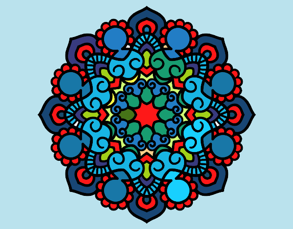 Dibujo Mandala reunión pintado por coca4