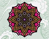 Dibujo Mandala simetría sencilla pintado por CREATIVA4 