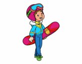 Dibujo Una chica Snowboard pintado por hjgt
