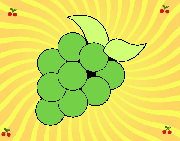 Dibujo Uvas verdes pintado por martanoemi