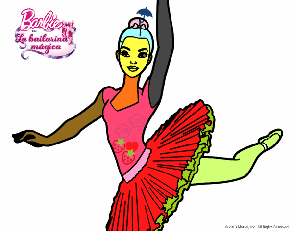 Dibujo Barbie en segundo arabesque pintado por Brisssa