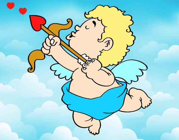 Dibujo Cupido con su flecha pintado por martanoemi