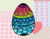 Dibujo Huevo de Pascua con decorado estampado pintado por catwoman