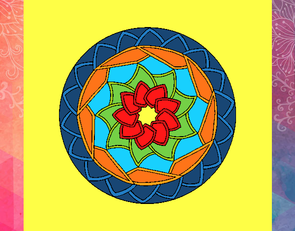 Dibujo Mandala 1 pintado por meibol