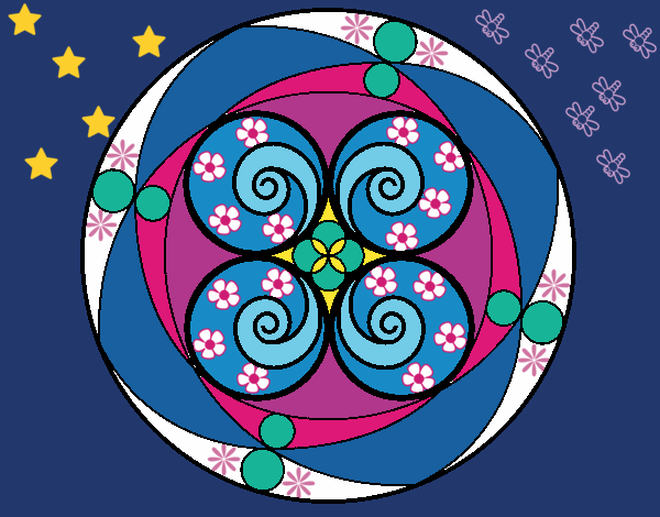 Dibujo Mandala 5 pintado por milixime