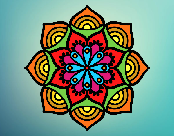 Dibujo Mandala crecimiento exponencial pintado por sandrasobi