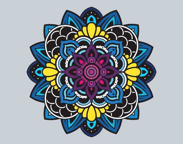 Dibujo Mandala decorativa pintado por milixime