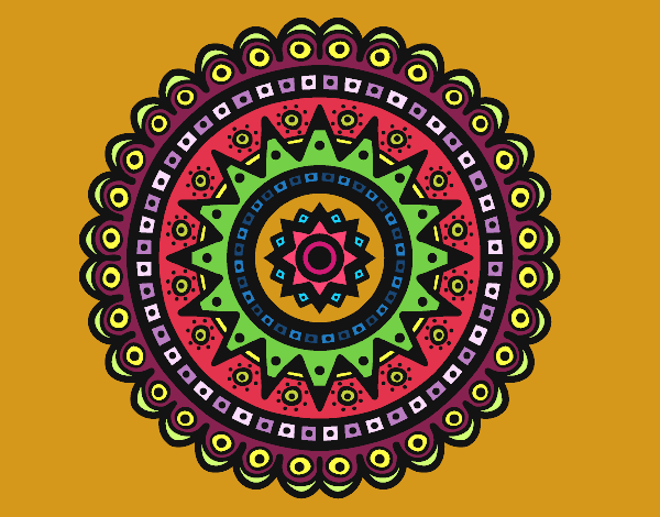 Dibujo Mandala étnica pintado por sandrasobi