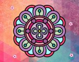 Dibujo Mandala flor creativa pintado por Make