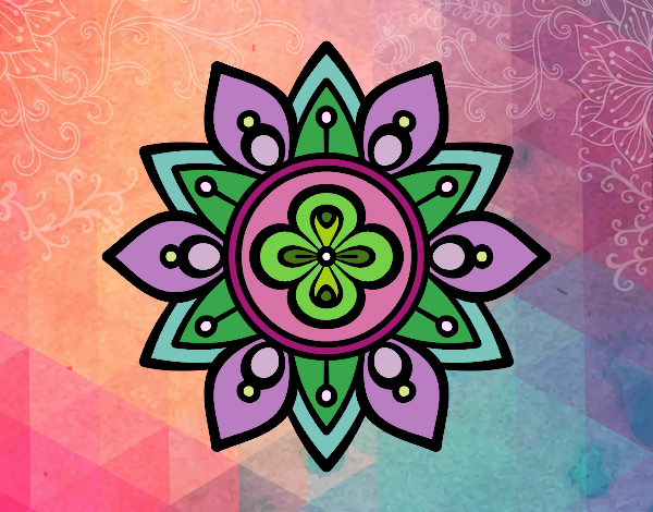 Dibujo Mandala flor de loto pintado por yoanna3012