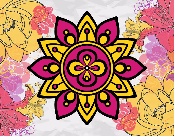 Dibujo Mandala flor de loto pintado por NICOLE06