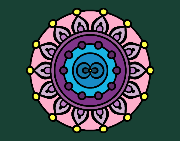 Dibujo Mandala meditación pintado por milixime