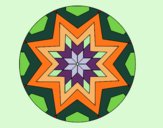 Dibujo Mandala mosaico estrella pintado por linda423