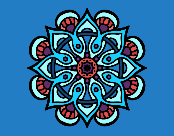 Dibujo Mandala mundo árabe pintado por blanca