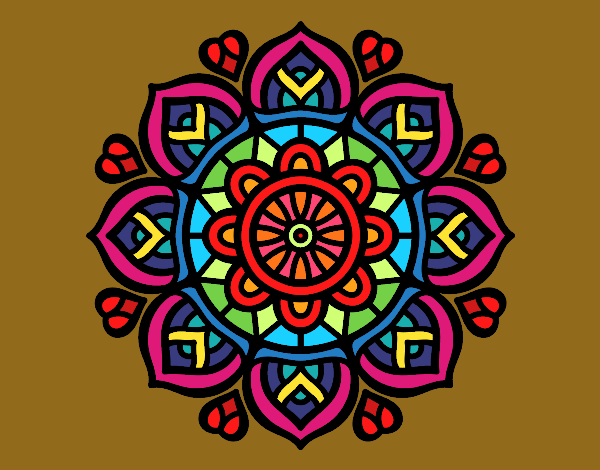 Dibujo Mandala para la concentración mental pintado por sandrasobi