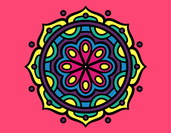 Dibujo Mandala para meditar pintado por milixime