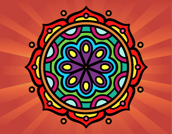 Dibujo Mandala para meditar pintado por sandrasobi