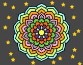 Dibujo Mandala pétalos de flor pintado por miceldar