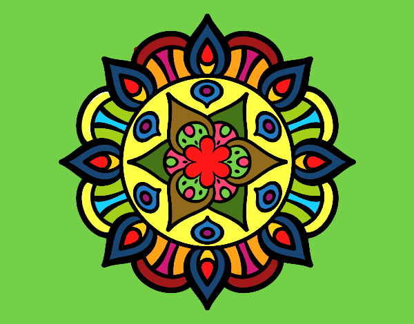Dibujo Mandala vida vegetal pintado por Bernojaccc