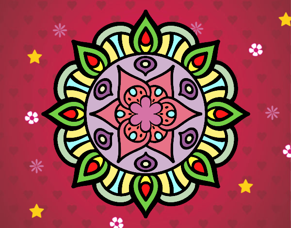 Dibujo Mandala vida vegetal pintado por Make