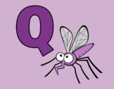 Dibujo Q de Mosquito pintado por mangli