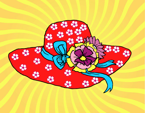 Dibujo Sombrero con flores pintado por martanoemi