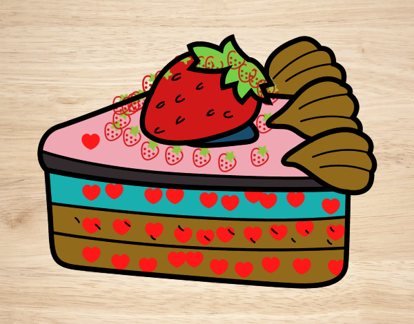 Dibujo Tarta de fresas pintado por Brisssa