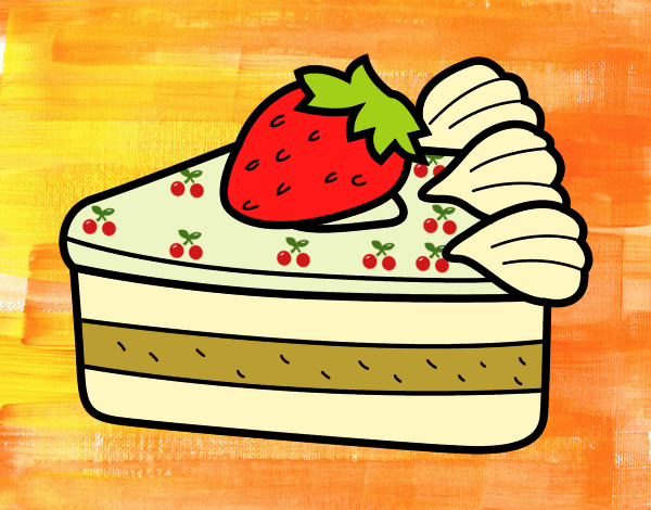 Dibujo Tarta de fresas pintado por martanoemi