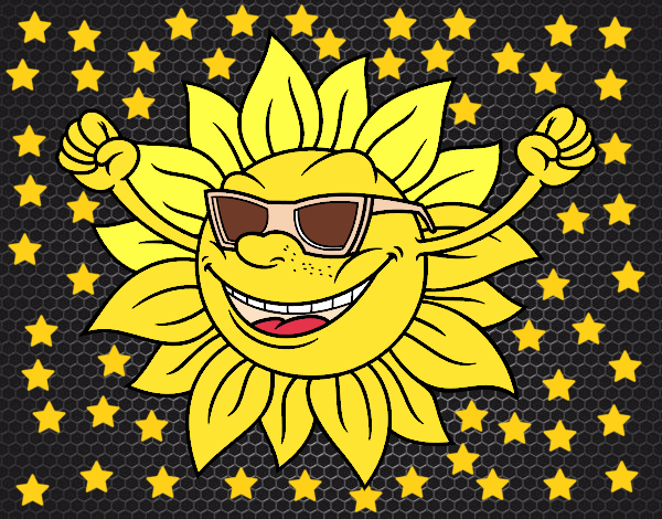 Un sol con gafas de sol