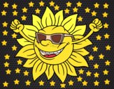 Dibujo Un sol con gafas de sol pintado por martanoemi